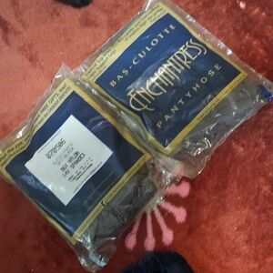 Hosiery Set lot of 2 Pairs ENCHANTRESS PLUS SIZE XL CONTROL PANTYHOSE sandlefoot